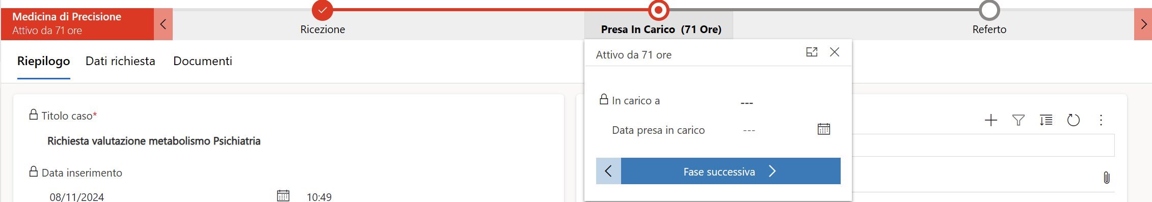 imagine Presa in carico di una richiesta