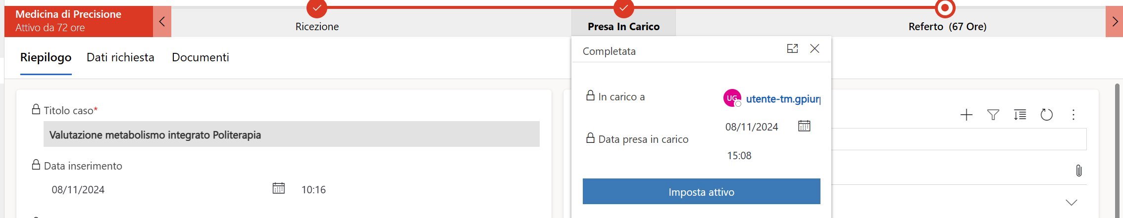 imagine Presa in carico di una richiesta