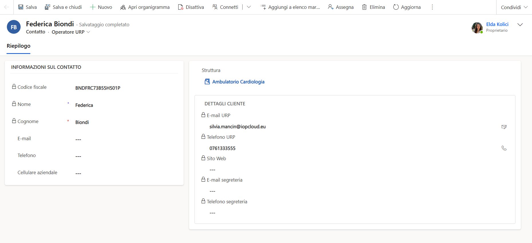 imagine Dettagli del modulo operatore
