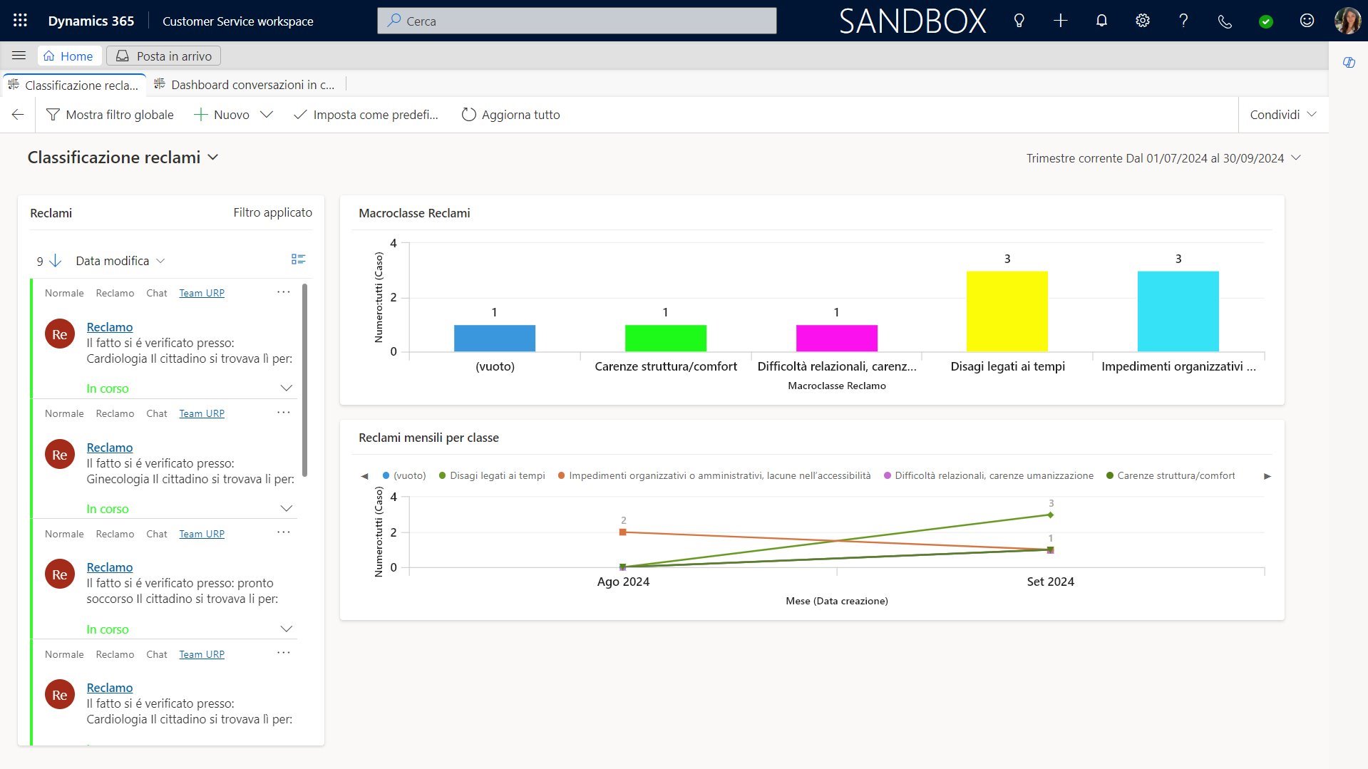 imagine Classificazione reclami