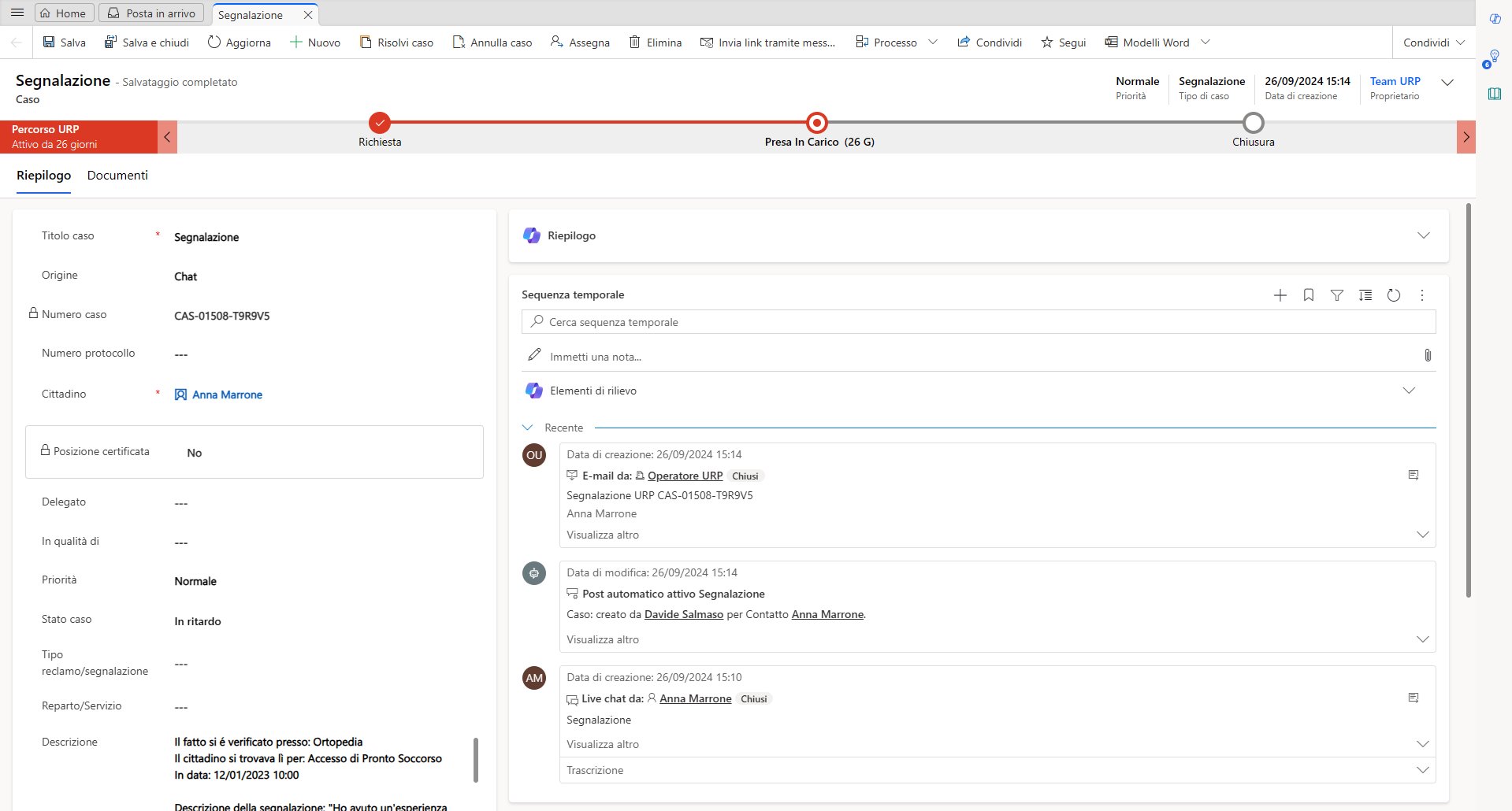 imagine Dettagli della richiesta