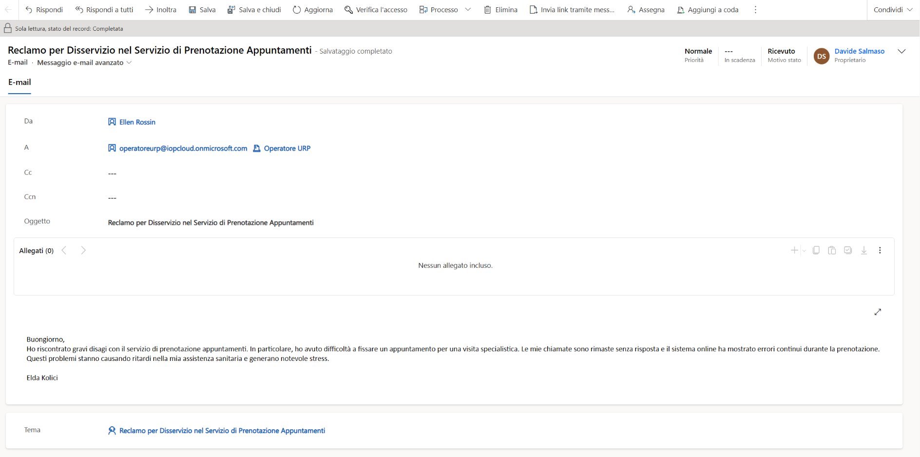 imagine Sequenza temporale