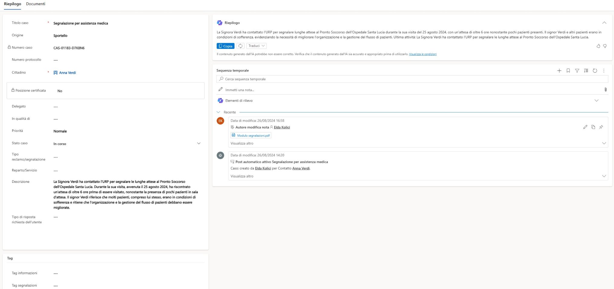 imagine Tab riepilogo