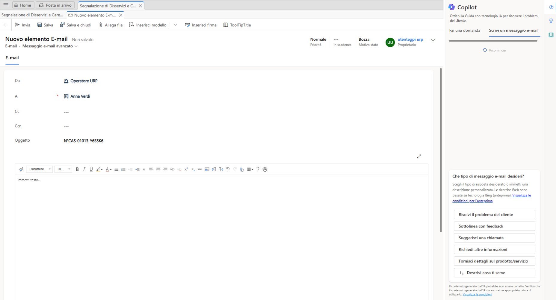 imagine Creazione e-mail