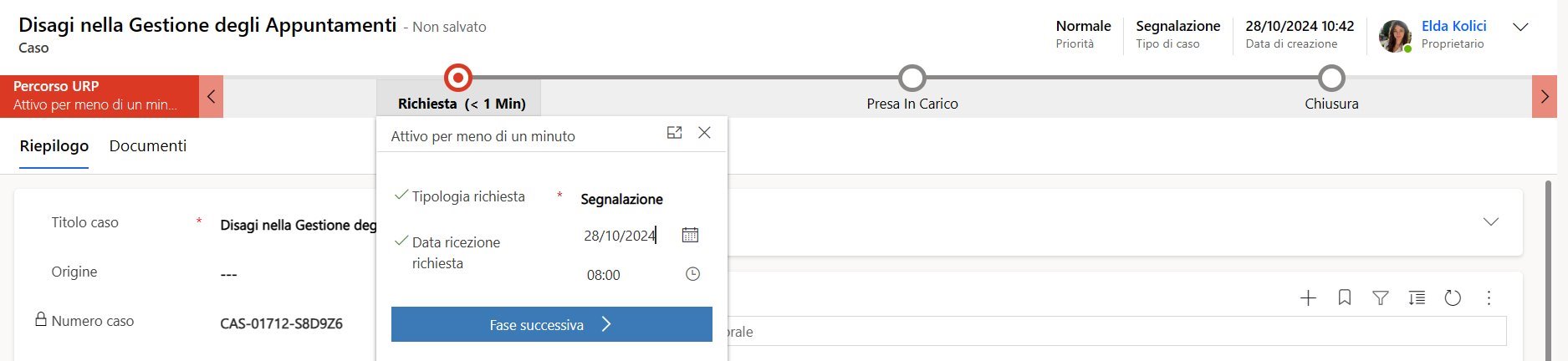 imagine Creazione di una nuova richiesta
