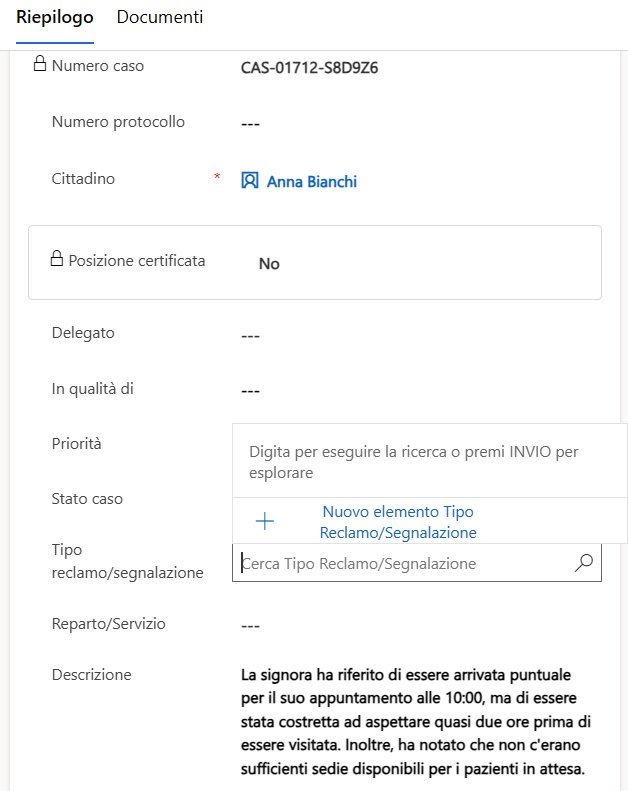 imagine Creazione di una nuova richiesta