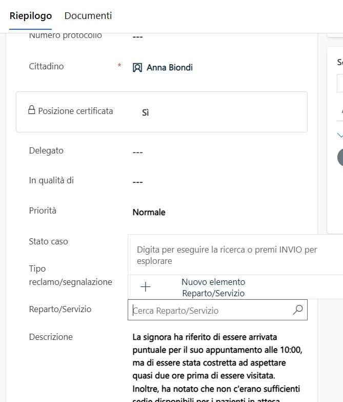 imagine Creazione di una nuova richiesta