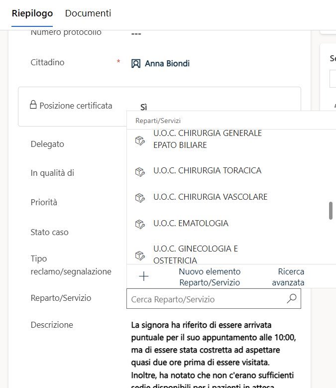 imagine Creazione di una nuova richiesta