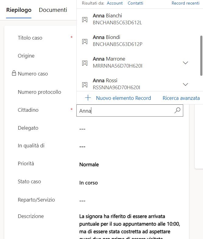 imagine Creazione di un nuovo contatto